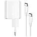Caricabatterie Usb-c Gan 20w Compatto Con Cavo Usb-c Da 1 Metro E 20, Bianco - Foto miniatura 3