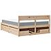 Giroletto Con Cassetti E Materasso 160x200 Cm Pino Massello - Foto miniatura 5