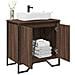 Mobile Lavabo Bagno Rovere Marrone 60x35x60cm In Truciolato - Foto miniatura 1