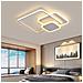 Plafoniera Led Luce Calda Lampadario 3 Quadrati 48 Watt Quadrato Moderno - Foto miniatura 3