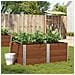 Fioriera Da Giardino Marrone 150x100 Cm Legno Massello Di Pino - Foto miniatura 1