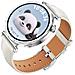 Cinturino In Vera Pelle Per Huawei Watch Gt5 - 18mm White + Silver - Foto miniatura 2