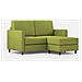 Divano Karay 2 Posti (due Sedute Da 60cm) + Pouf Misure Esterne L. 138 P. 155 Colore Verde - Foto miniatura 4