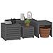 Set Cassette da Giardino 4 pz Grigio in Legno Massello di Pino - Foto miniatura 6