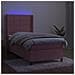 Letto a Molle con Materasso e LED Rosa 100x200 cm in Velluto - Foto miniatura 2