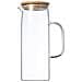 Brocca In Borosilicato 1,25 L 8,8x8,8x24,2 Cm. Colore Trasparente - Foto miniatura 1