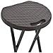Sgabelli Da Bar Pieghevoli 2 Pz Hdpe E Acciaio Marroni Rattan - Foto miniatura 6