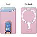 Supporto Porta Carte Magnetico Sottile - Sensazione Al Tatto Pink - Foto miniatura 1