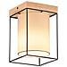 Lampada Da Soffitto Vintage E14 A 1 Fiamma Per Soggiorno Con Paralume In Tessuto Industriale - Foto miniatura 1