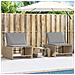 Lettini Prendisole 2 pz con Tavolino Beige in Polyrattan - Foto miniatura 2