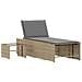 Lettini Prendisole 2 pz con Tavolino Beige in Polyrattan - Foto miniatura 5