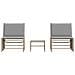 Lettini Prendisole 2 pz con Tavolino Beige in Polyrattan - Foto miniatura 6