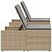 Lettini Prendisole 2 pz con Tavolino Beige in Polyrattan - Foto miniatura 7