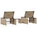 Lettini Prendisole 2 pz con Tavolino Beige in Polyrattan - Foto miniatura 8
