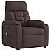 Poltrona Massaggio Reclinabile Elettrica Marrone Scuro Tessuto - Foto miniatura 4