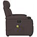 Poltrona Massaggio Reclinabile Elettrica Marrone Scuro Tessuto - Foto miniatura 6