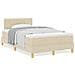 Letto a Molle con Materasso Crema 120x200 cm Tessuto - Foto miniatura 4
