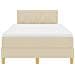 Letto a Molle con Materasso Crema 120x200 cm Tessuto - Foto miniatura 8