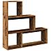 Libreria Divisorio 3Ripiani Legno Antico 123x29x123 Truciolato - Foto miniatura 1