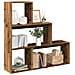 Libreria Divisorio 3Ripiani Legno Antico 123x29x123 Truciolato - Foto miniatura 2