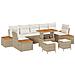 Set Divano da Giardino 10 pcs Beige e Crema 90 x 55 x 71 cm - Foto miniatura 1