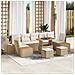 Set Divano da Giardino 10 pcs Beige e Crema 90 x 55 x 71 cm - Foto miniatura 2