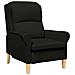 poltrona Nero 76 x 94 x 102 cm Tessuto - Foto miniatura 1