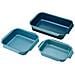 Set Di Tre Teglie Da Arrosto Antiaderenti Nest Oven Salvaspazio Maneggevoli In Acciaio Al Carbonio Adatte Per Forno Colore Blu - Foto miniatura 1