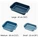 Set Di Tre Teglie Da Arrosto Antiaderenti Nest Oven Salvaspazio Maneggevoli In Acciaio Al Carbonio Adatte Per Forno Colore Blu - Foto miniatura 4