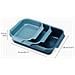 Set Di Tre Teglie Da Arrosto Antiaderenti Nest Oven Salvaspazio Maneggevoli In Acciaio Al Carbonio Adatte Per Forno Colore Blu - Foto miniatura 5