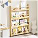 Libreria Montessori Per Bambini Con 4 Ripiani A Parete Per Libri E Giochi Naturale - Foto miniatura 5