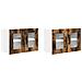 Pensile cucina con porta 2 pcs Rovere fumé 60 x 31 x 40 cm - Foto miniatura 1