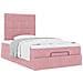 Struttura Letto Pouf con Materassi Rosa 120x190 cm Velluto - Foto miniatura 5