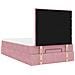 Struttura Letto Pouf con Materassi Rosa 120x190 cm Velluto - Foto miniatura 9