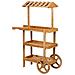Carrello Espositivo-scaffale In Legno 3 Vassoi Marrone 87x40x130h Cm - Foto miniatura 4