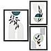Set 3 Cornici Aspen In Mdf Nero Con Stampe Botaniche — 2 Formati - Foto miniatura 1