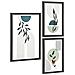 Set 3 Cornici Aspen In Mdf Nero Con Stampe Botaniche — 2 Formati - Foto miniatura 2
