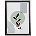 Set 3 Cornici Aspen In Mdf Nero Con Stampe Botaniche — 2 Formati - Foto miniatura 5