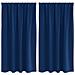 Tende Blackout con Anelli 2 pcs Blu Scuro 140 x 140 cm - Foto miniatura 1