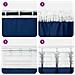 Tende Blackout con Anelli 2 pcs Blu Scuro 140 x 140 cm - Foto miniatura 7