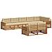 Set di divani da esterno con cuscino 8 pcs Naturale e Beige - Foto miniatura 1