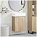 Mobile bagno con rubinetto Rovere Sonoma 45,5 x 22,5 x 84 cm - Foto miniatura 2