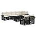 Set Divano da Giardino 9 pcs Nero polyrattan - Foto miniatura 1