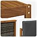 Set di divani da esterno con cuscino 4 pcs Naturale e Antracite - Foto miniatura 5