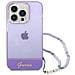 Guess Guhcp14xhgcohu Custodia Per Iphone 14 Pro Max 6.7 Viola /viola Con Cinturino Trasparente Perlato. - Foto miniatura 1