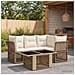 Set Divano da Giardino 5 pz Beige polyrattan - Foto miniatura 10
