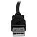Cavo USB 2.0 A a B con angolare sinistro 1 m - M / M - Foto miniatura 3