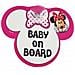 Segnale auto con ventosa ''baby on board'' Minnie - Foto miniatura 1