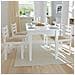 Set 4 Pz Sedia Da Tavola Quadrata In Legno Bianca - Foto miniatura 2