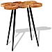 Tavolo A Tronco Legno Massello Di Acacia 90x60x110 Cm - Foto miniatura 1